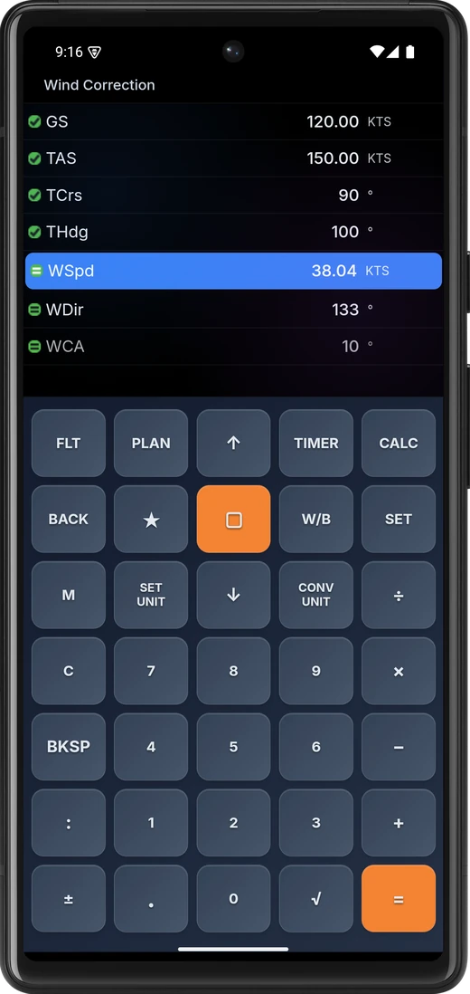 Wind Correction on Android